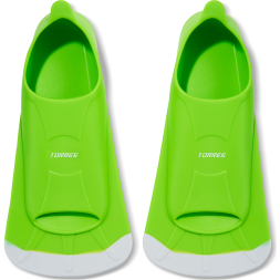 Ласты для бассейна TORRES F02, SWF022400GR, р. EU 32-34 (XXXS), салатово-серый