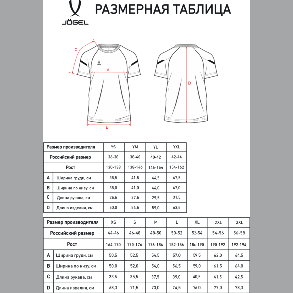 Футболка тренировочная JÖGEL CAMP 2 CVC Training Tee, темно-синий