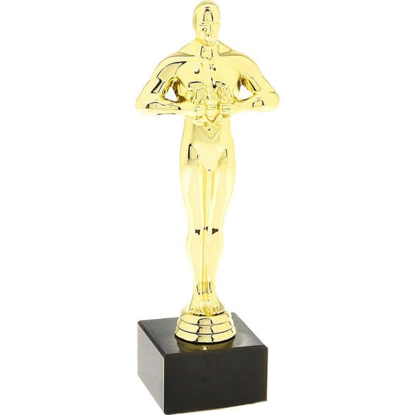 Наградная фигура, «Оскар», подставка камень черная, 18 х 6 см