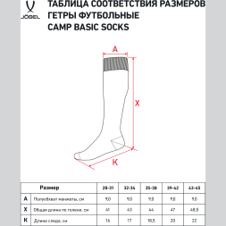 Гетры футбольные JÖGEL CAMP BASIC SOCKS, темно-синий/серый/белый