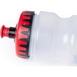 Бутылка для воды TORRES, SS1027, 550 мл, прозрачная, красно-черная крышка