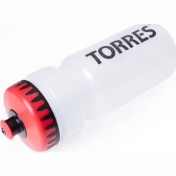 Бутылка для воды TORRES, SS1027, 550 мл, прозрачная, красно-черная крышка