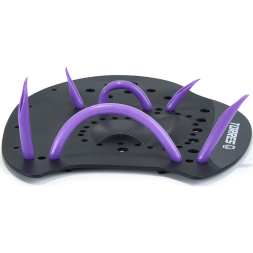 Лопатки для плавания TORRES, Арт.SWP112401BL, р.S, черно-желтый