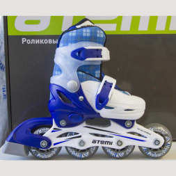 Раздвижные роликовые коньки для детей, синий, PP, Abec1, 27-30 (пакет), AJIS-12.06 SQUARE hard boot