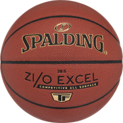 Мяч баск. SPALDING TF ZiO Excel, 76940z, р.7, композит. кожа (ПУ), коричнево-черный