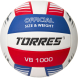 Мяч вол. TORRES VB 1000, V32415, р.5, синт.кожа (микрофибра), клееный, бут.кам, бел-син-красный