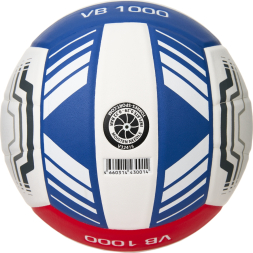 Мяч вол. TORRES VB 1000, V32415, р.5, синт.кожа (микрофибра), клееный, бут.кам, бел-син-красный