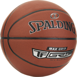 Мяч баск. SPALDING TF Max Grip 76873Z, р.7, композит. кожа (ПУ), коричнево-черный