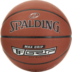 Мяч баск. SPALDING TF Max Grip 76873Z, р.7, композит. кожа (ПУ), коричнево-черный