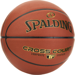 Мяч баск. SPALDING TF Cross Court 76931Z, р.7, композит. кожа (ПУ), коричнево-черный