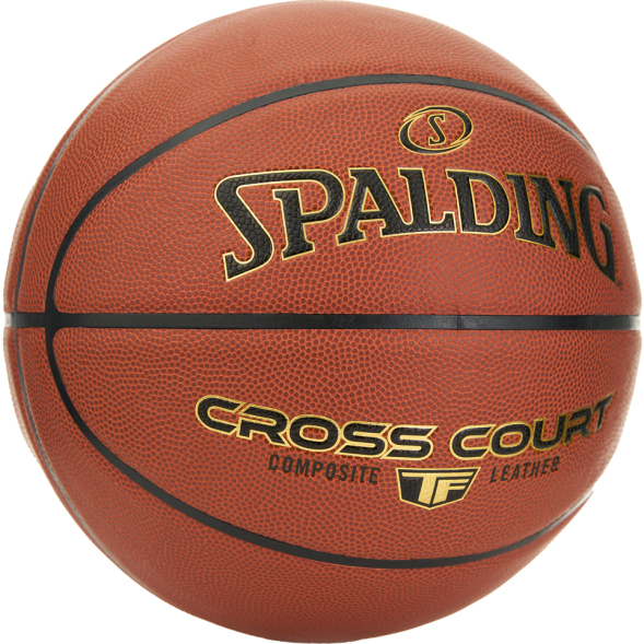 Мяч баск. SPALDING TF Cross Court  76931Z, р.7, композит. кожа (ПУ), коричнево-черный