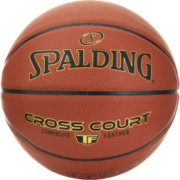 Мяч баск. SPALDING TF Cross Court 76931Z, р.7, композит. кожа (ПУ), коричнево-черный