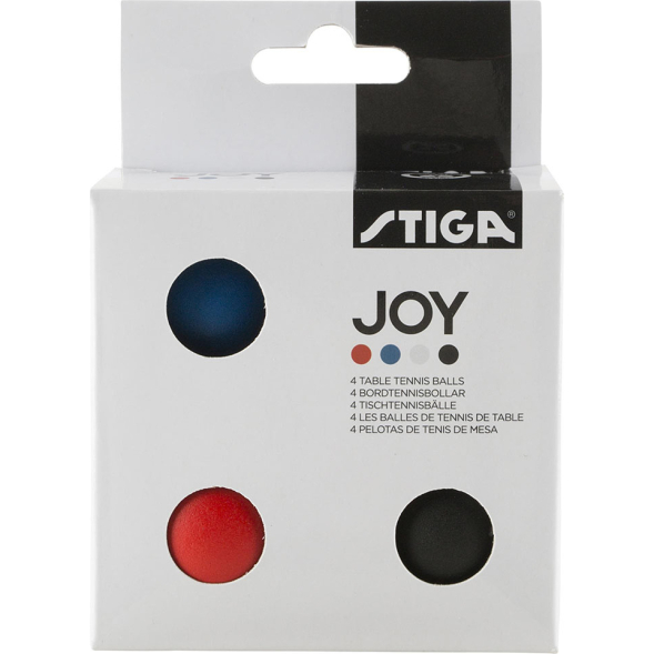 Мяч для настольного тенниса Stiga Joy, 1110-5240-04, диаметр 40+мм, упаковка 4 шт