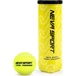 Мяч для падела NS Padel Premier, 502101, уп.3 шт, сукно, нат.резина,желтый