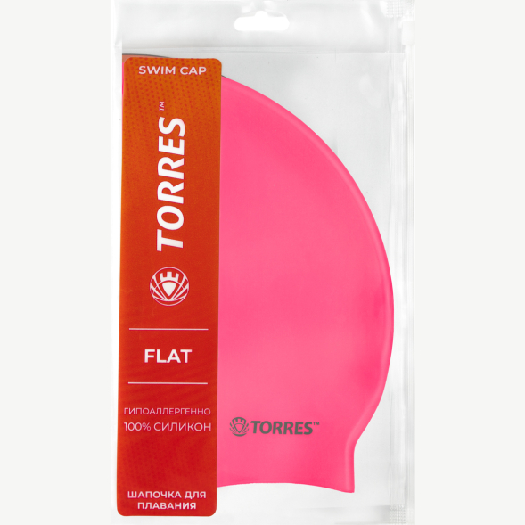 Шапочка для плавания TORRES Flat, SW-12201BK, черный, силикон