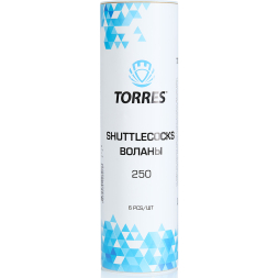Воланы для бадминтона TORRES 250 BD20109, нейлон/пробка, 6 шт