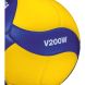 Мяч вол. MIKASA V200W, р.5, оф.мяч FIVB, FIVB Appr, синт.кожа (микрофиб), 18пан, клееный, желт-син