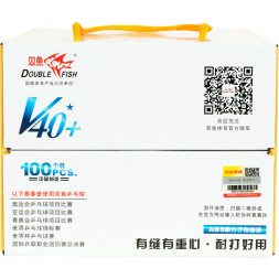 Мяч для наст. тенниса DOUBLE FISH 1* Ball, арт. V40+1, диам. V40+мм,плаcтик,упак.100 шт,белый