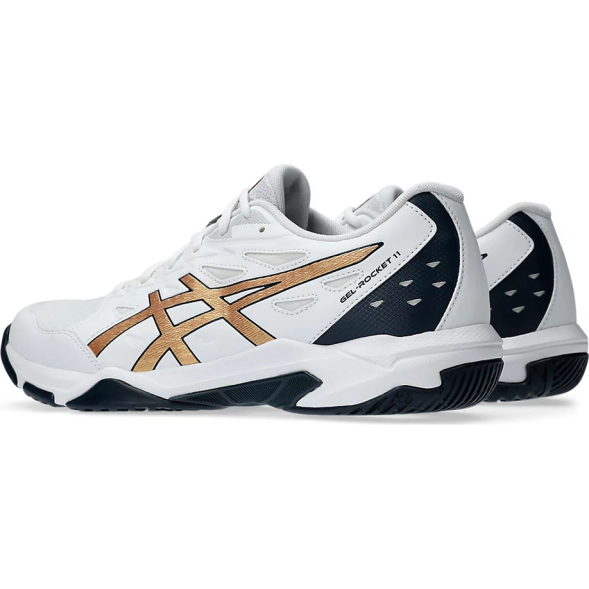 Кроссовки волейбольные мужские ASICS Gel-Rocket 11 1071A091 103, р.12,5 (рос.45.5), бело-т.синий