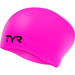 Шапочка для плавания TYR Long Hair Wrinkle-Free Silicone Cap, LCSL-001, черный
