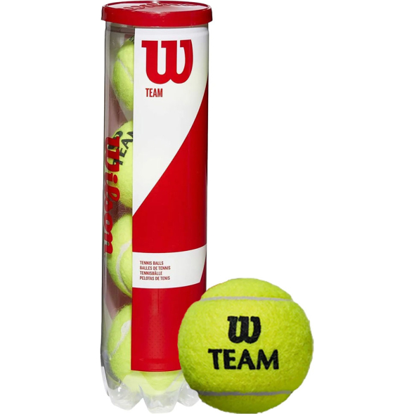 Мяч теннисный WILSON TeamW Practice, WRT111900, упаковка 4 штуки