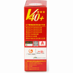 Мяч для наст. тенниса DOUBLE FISH 3***, V111F, диам. V40+мм, ITTF Appr,плаcтик,упак.6 шт, белый