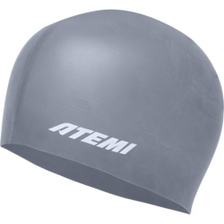 Шапочка для плавания Atemi silicone cap Asphalt grey, силикон, Цвет: Серый, TSC1GY