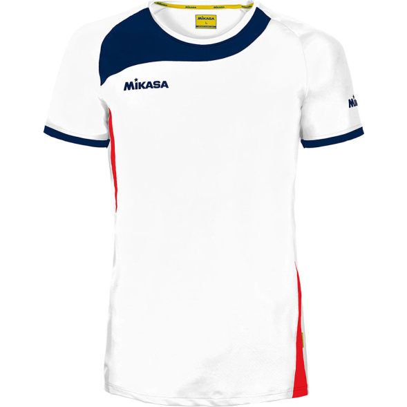 Футболка игровая мужская  MIKASA MT287-01-2XL,100% полиэстер, красно-белый