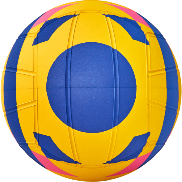 Мяч для водного поло MIKASA WP220C р.2, jun, резина, вес 300-320 г, дл.окр. 58-60см, жел-син-роз