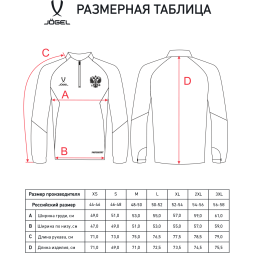Джемпер тренировочный JÖGEL NATIONAL PerFormDRY Training Zip Top, красный