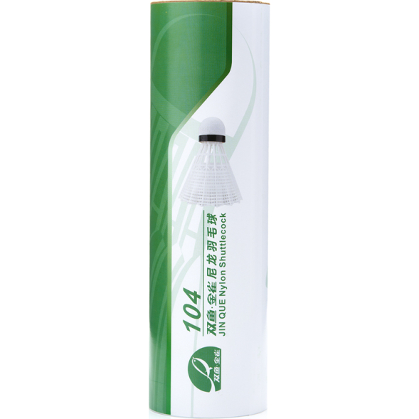 Воланы для бадминтона DOUBLE FISH JINQUE 104w ( нейлон), 6 шт, белый