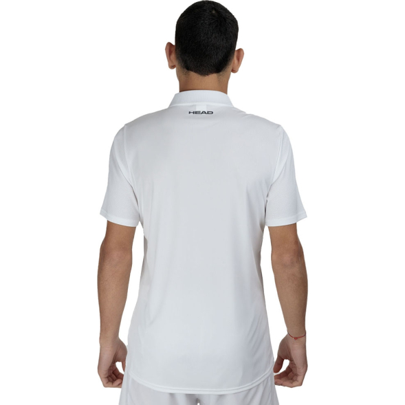 Поло мужское HEAD Club 25 Tech Polo Shirt M 811715-WH-S, р.S, полиэстер, белый