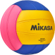 Мяч для водного поло MIKASA WP445D р.4, жен, резина, вес 400-450гр, дл.окр-65-67см, желто-сине-розов