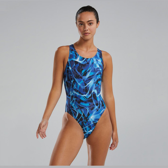 Купальник слитный TYR Maxfit  Durafast Lite Electro, MELT7A-420, размер 30, российский размер 42, полиэстер, ПБТ, черный