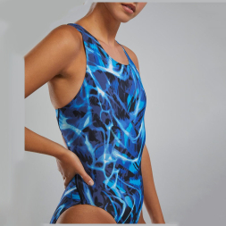 Купальник слитный TYR Maxfit Durafast Lite Electro, MELT7A-420, размер 30, российский размер 42, полиэстер, ПБТ, черный