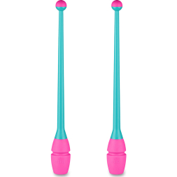 Булавы для художественной гимнастики INDIGO IN017, длина 36 см, каучук, вставляющиеся