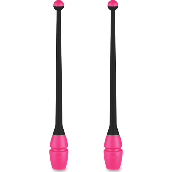 Булавы для художественной гимнастики INDIGO IN017, длина 36 см, каучук, вставляющиеся