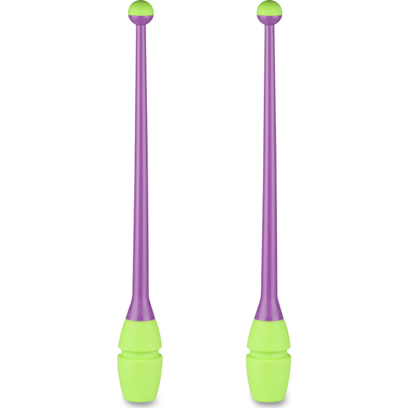 Булавы для художественной гимнастики INDIGO IN017, длина 36 см, каучук, вставляющиеся