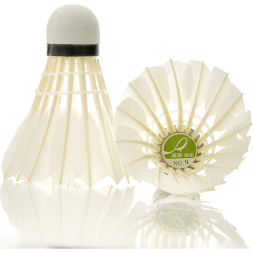 Воланы для бадминтона DOUBLE FISH JINQUE 09 перо/синтетический материал, 12 шт, Цвет: белый