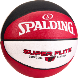 СЦ*Мяч баск. SPALDING Super Flite 76929z, р.7, синт. кожа ( композит), красно-черно-белый