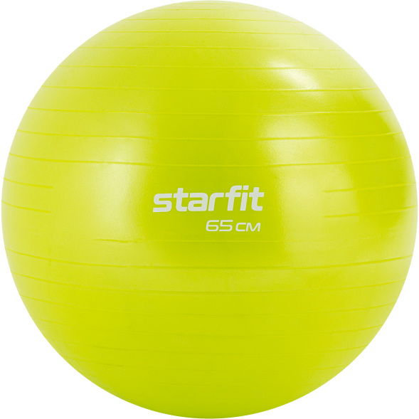 БЕЗ УПАКОВКИ Фитбол STARFIT GB-111 антивзрыв, 1000 гр, лаймовый, 65 см
