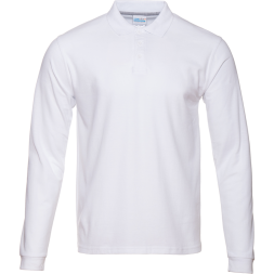 Рубашка поло мужская STAN длинный рукав хлопок/полиэстер 185, 104S