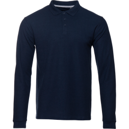 Рубашка поло мужская STAN длинный рукав хлопок/полиэстер 185, 104S