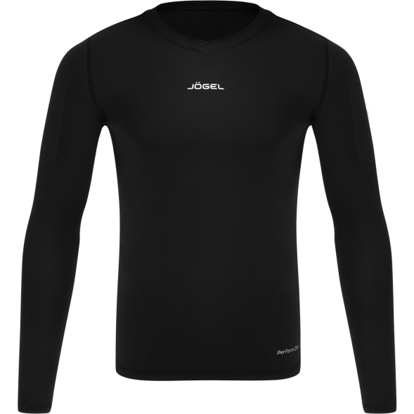 Футболка компрессионная с длинным рукавом судейская JÖGEL PerFormDRY Referee Baselayer Tee LS, черный