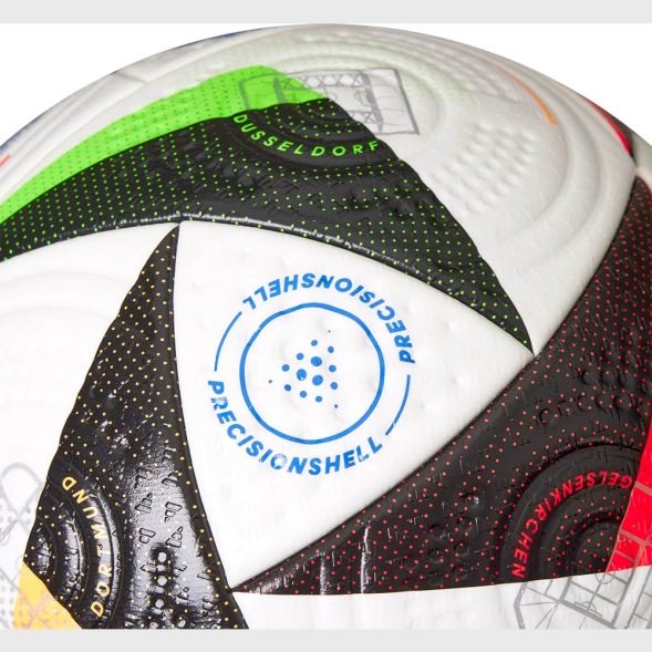 Мяч футб. ADIDAS Euro24 Fussballliebe PRO IQ3682,р.5, FIFA PRO, 20пан, ПУ, термосш, бело-мультиколор