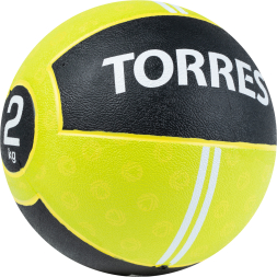 Медбол TORRES AL00231, 1кг, желто-черный