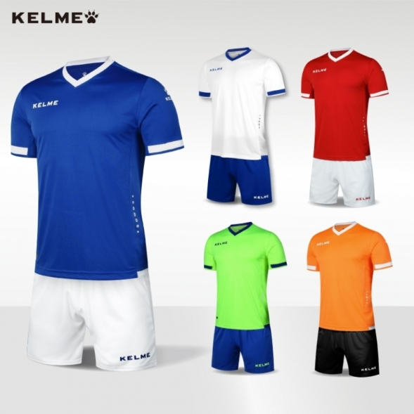 Форма футбольная KELME SHORTSLEEVE FOOT SET Сине-белый 