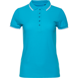 Рубашка поло женская STAN с окантовкой хлопок/полиэстер 185, 04BK