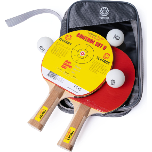 Набор для настольного тенниса TORRES Control 9 TT0011, 2 ракетки и 3 мяча , сумка-чехол