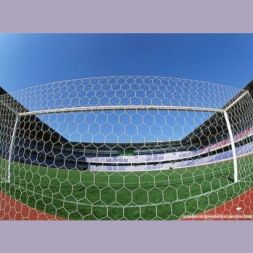 CЕТКА ПРОФИ ШЕСТИГРАННАЯ ДЛЯ ФУТБОЛЬНЫХ ВОРОТ (ПАРА) - НИТЬ 3,0 ЯЧЕЙКА 100Х100 ММ